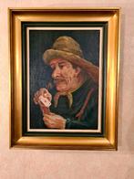 Schilderij kaartende man Sacré S., Ophalen