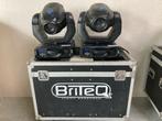 2x BRITEQ BT250-S movingheads + flightcase, Ophalen, Zo goed als nieuw, Licht