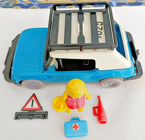 Playmobil 3210, Voiture de voyage bleue, de 1977, Kinderen en Baby's, Speelgoed | Playmobil, Zo goed als nieuw, Complete set, Ophalen of Verzenden