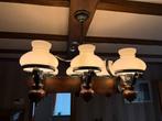 Landelijke set: luster + bijpassende wandlampen, Ophalen, Gebruikt, Glas, Landelijk