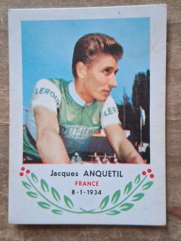 Genre: Panini-afbeelding: Jacques Anquetil, beroemde wielren beschikbaar voor biedingen