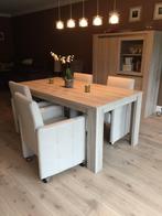 4 eetkamerstoelen, Ophalen, Overige kleuren, Leer, Zo goed als nieuw
