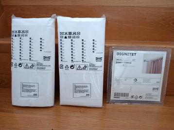Système de rideaux Ikea Dignitet 500cm + rideau de douche Bj, Enlèvement ou Envoi, Comme neuf