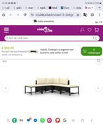 vidaXL 5-delige Loungeset met kussens poly rattan zwart, Ophalen, Nieuw