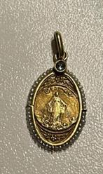 Japans 18kgouden bedel met waterpareltjes ANTIEK sieraad, Ophalen of Verzenden, Goud, Hanger, Met edelsteen