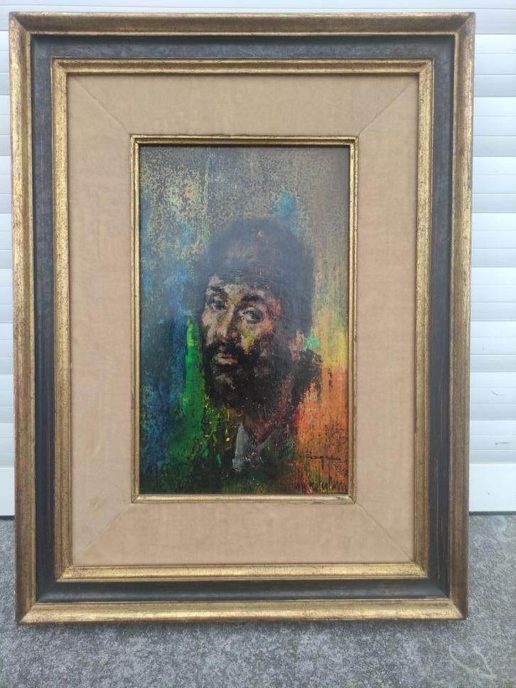 huile sur panneau signe roger van belleghem, Antiek en Kunst, Kunst | Schilderijen | Klassiek, Ophalen of Verzenden