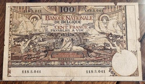 100 Francs 1906 Montald / Groene achterzijde ! Zeer zeldzaam, Postzegels en Munten, Bankbiljetten | België, Ophalen of Verzenden