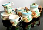 Vintage koffieservies theeservies majolica 1940, Gebruikt, Ophalen of Verzenden