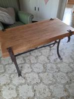 Table de salon en chêne et fer forgé, Ophalen, Minder dan 50 cm, Gebruikt, 50 tot 100 cm