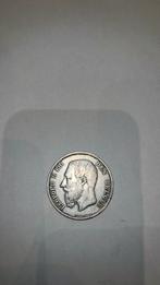 5 franc leopold II, Postzegels en Munten, Ophalen, Zilver, Losse munt, Zilver