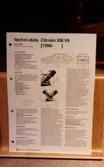 Citroën xm v6 1990- technische fiche, Ophalen of Verzenden, Zo goed als nieuw, Citroën