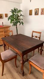 Vol houten tafel + 6 stoelen, Maison & Meubles, Tables | Dessertes, Utilisé, Enlèvement ou Envoi