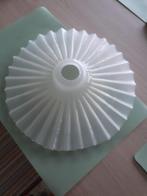 Lampe vintage transparente, verre opale dentelé - XXL !, Enlèvement ou Envoi