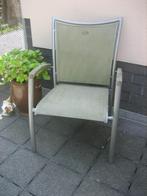 2 Tuinstoelen in aluminium, Tuin en Terras, Ophalen, Gebruikt, Aluminium, Stapelbaar