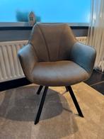 6 eetkamerstoelen olijfgroen, Ophalen, Overige kleuren, Zo goed als nieuw, Stof