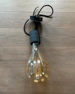 Zwarte armatuur + grote peervormige ledlamp, Huis en Inrichting, Ophalen, Zo goed als nieuw, Minder dan 50 cm