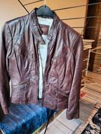 LEDEREN BRUIN JASJE DAMES - SAKI COLLECTION - MAAT : 40, Kleding | Dames, Jasjes, Kostuums en Pakken, Maat 38/40 (M), Bruin, Ophalen of Verzenden