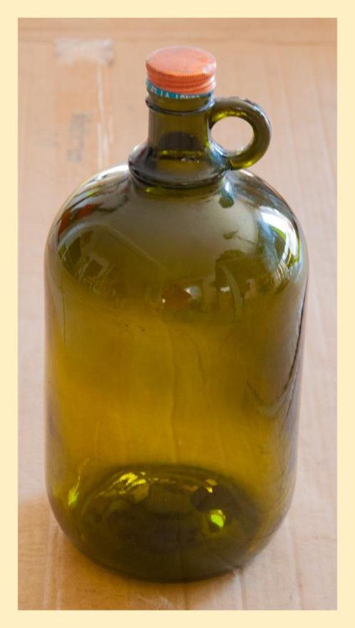 Decoratieve Glazen Fles met Oor - Vaas - Kaarsenhouder - ..., Maison & Meubles, Accessoires pour la Maison | Vases, Vert, Enlèvement ou Envoi