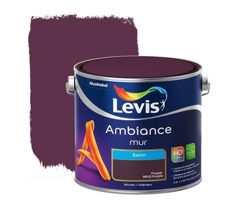 3 pots de 2.5L Levis neufs couleur fragile. 9815 lavable, Bricolage & Construction, Peinture, Vernis & Laque, Comme neuf, Peinture