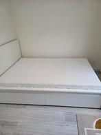 Tweepersoonsbed 140x200, Ophalen, Wit, Tweepersoons, 140 cm