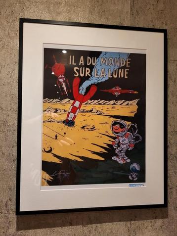 Kuifje kader "veel volk op de maan" beschikbaar voor biedingen