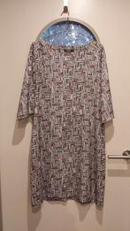 Turnover jurk, mt 40, in bruintinten, Ophalen of Verzenden, Zo goed als nieuw, Maat 38/40 (M), Bruin