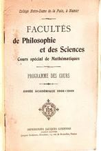 Facultés de philosophie et des sciensces  cours spéciale de, Boeken, Ophalen of Verzenden, Gelezen