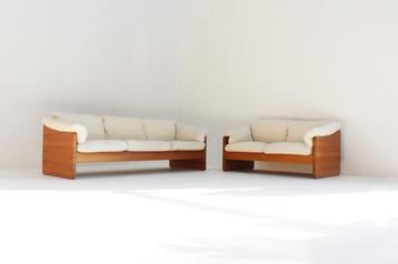Vintage Deense sofa set massief teak van Mikael Laursen 1960 beschikbaar voor biedingen