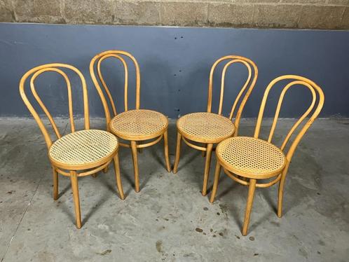 beuken Radomsko Thonet nr 14 stoelen 4 stuks, Maison & Meubles, Chaises, Utilisé, Quatre, Bois, Osier ou Rotin, Enlèvement