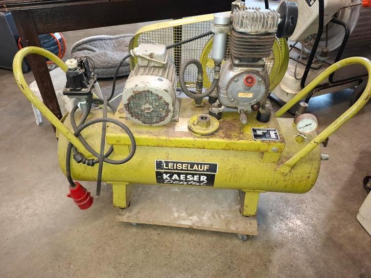 compressor 150L 380V, Doe-het-zelf en Bouw, Compressors, Gebruikt, 6 tot 10 bar, 100 liter of meer, Geluidgedempt, Mobiel, Ophalen