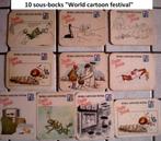 10 onderzetters van STELLA ARTOIS „World Cartoon Festival”, Verzamelen, Biermerken, Ophalen of Verzenden, Gebruikt, Viltje(s)
