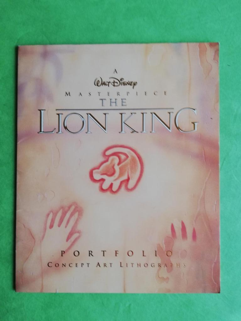 PORTFOLIO DE 6 LITHOGRAPHIES CONCEPTUELLES DU ROI LION, Collections, Disney, Comme neuf, Autres types, Le Roi Lion ou Le Livre de la Jungle