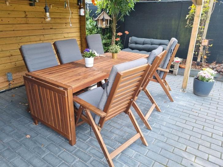 Houten Tuinset, Tuin en Terras, Tuinsets en Loungesets, Zo goed als nieuw, Tuinset, Ophalen