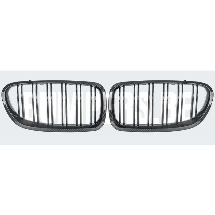 Grill Niergrill Carbon Look Dubbele Brug BMW 5 Serie F10 F11, Auto-onderdelen, Overige Auto-onderdelen, Gebruikt, 6 maanden garantie