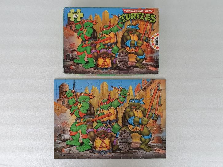 Puzzel TMHT (Educa, Mirage, 1990 - 1991), Kinderen en Baby's, Speelgoed | Kinderpuzzels, Gebruikt, Ophalen of Verzenden