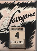 vintage eeuwigdurende kalender blik reclame Lavagaine?, Utilisé, Enlèvement ou Envoi, Panneau publicitaire