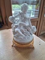 Biscuit porseleinen beeldje van engelen, Unterweissbach, Antiek en Kunst, Ophalen