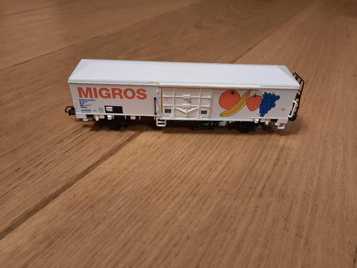 Electrotren 94-05 - wagon frigorifique Migros, Hobby en Vrije tijd, Modeltreinen | H0, Gebruikt, Wagon, Overige merken, Ophalen of Verzenden