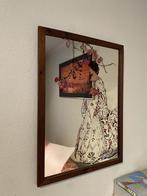 mooie grote spiegel met illustratie erin, Comme neuf, Rectangulaire, Moins de 50 cm, Enlèvement ou Envoi