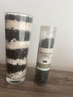Vaas met decoratieve steentjes, Huis en Inrichting, Woonaccessoires | Vazen, Ophalen, Overige kleuren, Nieuw, Glas