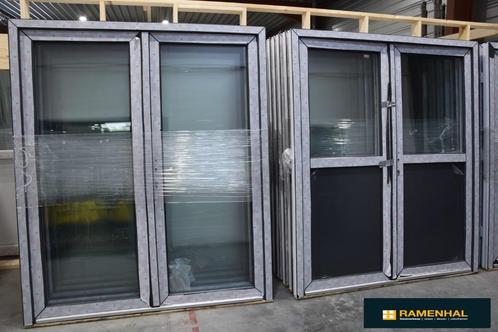 Deuren antraciet 7016 stockverkoop alles=op stock RAMENHAL, Doe-het-zelf en Bouw, Deuren en Vliegenramen, Nieuw, Buitendeur, Glas