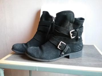 Biker boots MJUS zwart dames maat 41, Zwart, Lage of Enkellaarzen, Ophalen of Verzenden, Zo goed als nieuw