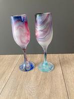 Set 2 decoratieve champagneglazen, Verzamelen, Ophalen of Verzenden, Gebruikt
