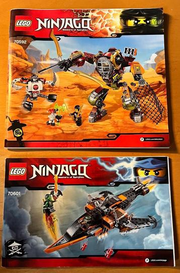 LEGO Ninjago handleidingen sets 70592 en 70601 beschikbaar voor biedingen