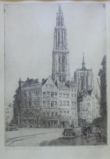 ROMAIN MALFLIET / GEBOORTEHUIS VAN DYCK / ZW-W ETS / 51x38cm beschikbaar voor biedingen