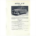 Austin A70 Vraagbaak losbladig 1949-1950 #1 Nederlands, Gelezen, Ophalen of Verzenden