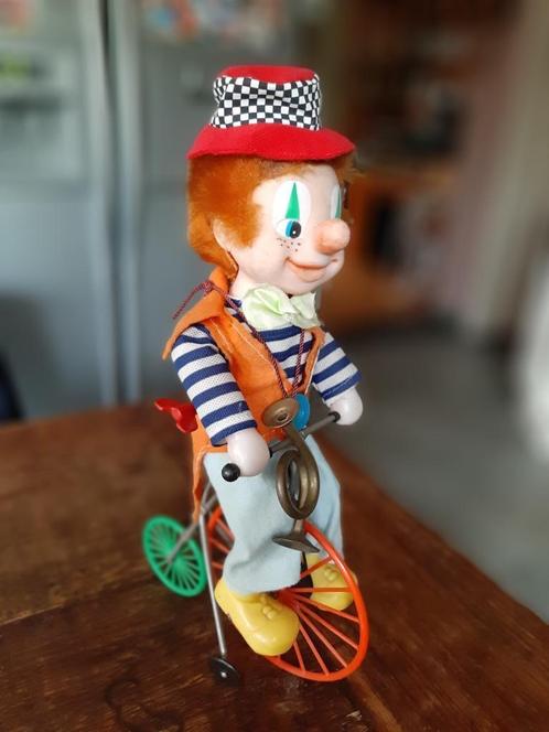 Mechanische Clown op fiets (hoge bi), Antiquités & Art, Antiquités | Jouets, Enlèvement ou Envoi