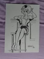 Schitterende originele tekening Natacha van Walthéry 1985, Boeken, Stripverhalen, Ophalen