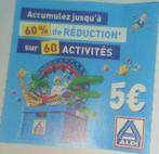 Coupons Aldi - opération "Aldi enjoy", Tickets en Kaartjes, Recreatie | Pretparken en Attractieparken, Kortingskaart