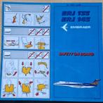 SAFETY INSTRUCTIONS CARD EMBRAER 135/145 BELGISCHE LUCHTM., Verzamelen, Verzenden, Zo goed als nieuw